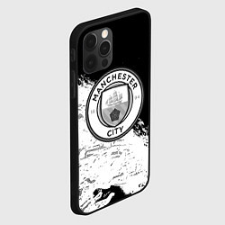 Чехол для iPhone 12 Pro Манчестер сити черно белые краски, цвет: 3D-черный — фото 2