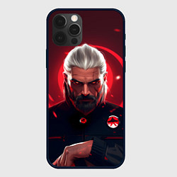 Чехол для iPhone 12 Pro Ведьмак красные искры, цвет: 3D-черный
