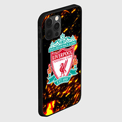 Чехол для iPhone 12 Pro Liverpool краски огненные, цвет: 3D-черный — фото 2