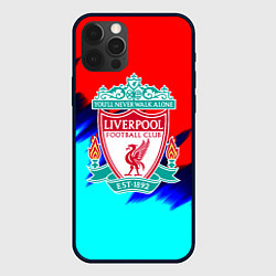 Чехол для iPhone 12 Pro Ливерпуль краски текстура, цвет: 3D-черный