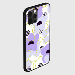 Чехол для iPhone 12 Pro Цветочная абстрактная геометрия, цвет: 3D-черный — фото 2