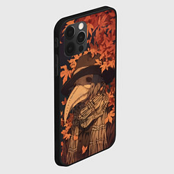 Чехол для iPhone 12 Pro Чумной доктор в осенней листве, цвет: 3D-черный — фото 2