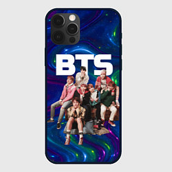 Чехол для iPhone 12 Pro BTS фотосессия на диване, цвет: 3D-черный