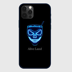 Чехол для iPhone 12 Pro Neon skull cocktail, цвет: 3D-черный