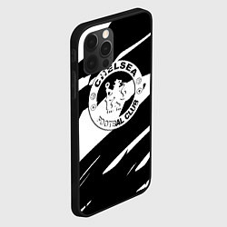 Чехол для iPhone 12 Pro Челси геометрия полсоы, цвет: 3D-черный — фото 2