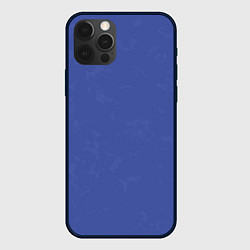 Чехол для iPhone 12 Pro Ярко синий с текстурой, цвет: 3D-черный