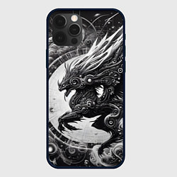 Чехол для iPhone 12 Pro Cyber dragon - ai art fantasy, цвет: 3D-черный