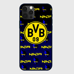 Чехол для iPhone 12 Pro Borussia ninja x fortnite, цвет: 3D-черный