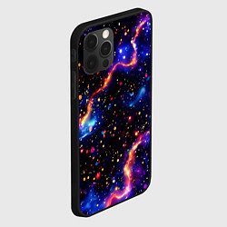 Чехол для iPhone 12 Pro Стилизованный волшебный космос, цвет: 3D-черный — фото 2