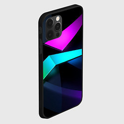 Чехол для iPhone 12 Pro Neon colored geometric, цвет: 3D-черный — фото 2