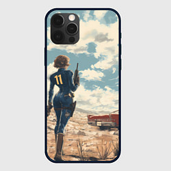 Чехол для iPhone 12 Pro Fallout девушка в пустоши, цвет: 3D-черный