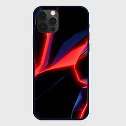 Чехол для iPhone 12 Pro Neon red, цвет: 3D-черный