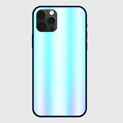 Чехол для iPhone 12 Pro Neon white blue lines, цвет: 3D-черный