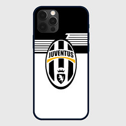 Чехол для iPhone 12 Pro Juventus полосы линии, цвет: 3D-черный