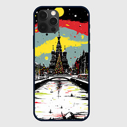Чехол для iPhone 12 Pro Праздничная новогодняя Москва, цвет: 3D-черный