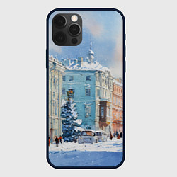 Чехол для iPhone 12 Pro Зимний Питер, цвет: 3D-черный