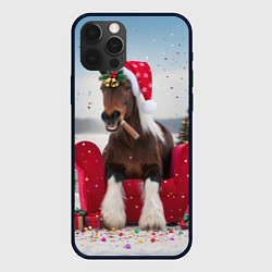Чехол iPhone 12 Pro Новогодний конь