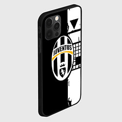 Чехол для iPhone 12 Pro Ювентус геометрия белая, цвет: 3D-черный — фото 2