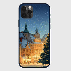Чехол для iPhone 12 Pro Новый год в старом городе, цвет: 3D-черный