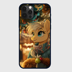 Чехол iPhone 12 Pro Милая лошадка под елочкой