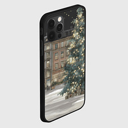 Чехол для iPhone 12 Pro Елка во дворе, цвет: 3D-черный — фото 2