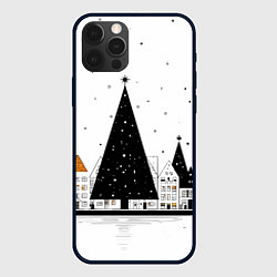 Чехол iPhone 12 Pro Новый год - минимализм