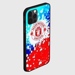 Чехол для iPhone 12 Pro Манчестер Юнайтед неон, цвет: 3D-черный — фото 2