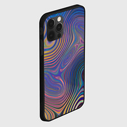 Чехол для iPhone 12 Pro Абстрактная рябь, цвет: 3D-черный — фото 2