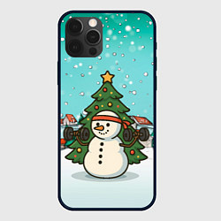 Чехол для iPhone 12 Pro Снеговик - Новогодний Зож, цвет: 3D-черный