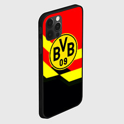 Чехол для iPhone 12 Pro Borussia геомтерия спорт, цвет: 3D-черный — фото 2