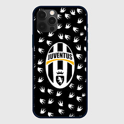 Чехол для iPhone 12 Pro Ювентус ласточки паттерн, цвет: 3D-черный