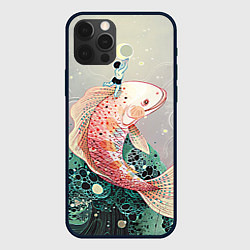 Чехол для iPhone 12 Pro Рыба, цвет: 3D-черный