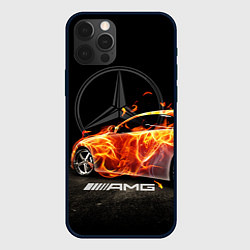 Чехол для iPhone 12 Pro Mercedes, цвет: 3D-черный