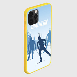 Чехол для iPhone 12 Pro Биатлон, цвет: 3D-желтый — фото 2