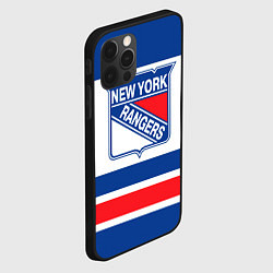 Чехол для iPhone 12 Pro New York Rangers, цвет: 3D-черный — фото 2