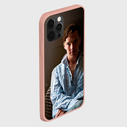 Чехол для iPhone 12 Pro Бенедикт Камбербэтч, цвет: 3D-светло-розовый — фото 2