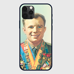 Чехол для iPhone 12 Pro Гагарин в орденах, цвет: 3D-черный