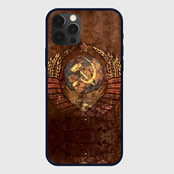 Чехол для iPhone 12 Pro Герб СССР, цвет: 3D-черный