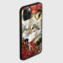 Чехол для iPhone 12 Pro Волк в кустах, цвет: 3D-черный — фото 2
