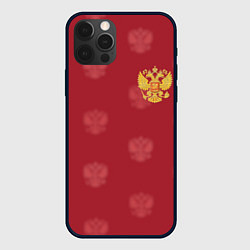 Чехол для iPhone 12 Pro Сборная России по футболу, цвет: 3D-черный
