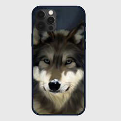 Чехол для iPhone 12 Pro Зимний волк, цвет: 3D-черный