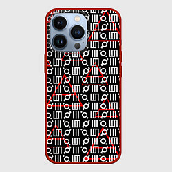 Чехол для iPhone 13 Pro 30 STM: Symbol Pattern, цвет: 3D-красный