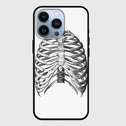 Чехол для iPhone 13 Pro Ребра, цвет: 3D-черный