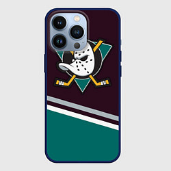 Чехол для iPhone 13 Pro Anaheim Ducks, цвет: 3D-тёмно-синий