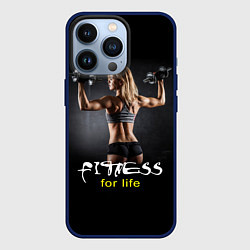 Чехол для iPhone 13 Pro Fitness for life, цвет: 3D-тёмно-синий