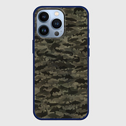 Чехол для iPhone 13 Pro Камуфляж рыбака, цвет: 3D-тёмно-синий