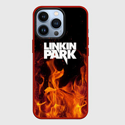 Чехол для iPhone 13 Pro Linkin Park: Hell Flame, цвет: 3D-красный
