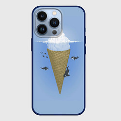 Чехол для iPhone 13 Pro Мороженое, цвет: 3D-тёмно-синий