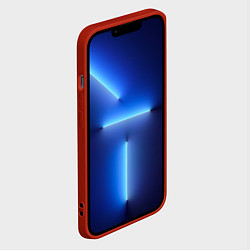 Чехол для iPhone 13 Pro Камуфляж: голубой/синий, цвет: 3D-красный — фото 2