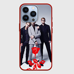 Чехол для iPhone 13 Pro Depeche Mode: Red Flower, цвет: 3D-красный